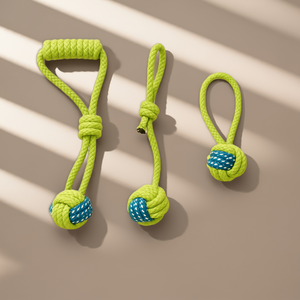 Natural Cotton Rope Dog Toy — Durable & Safe (3-Pack)