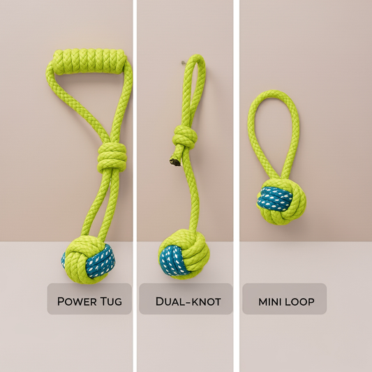 Natural Cotton Rope Dog Toy — Durable & Safe (3-Pack)